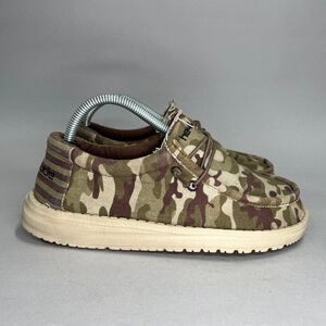 Hey Dude‎ Boy's Wally Camo Flag Slip On Shoes